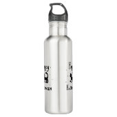 Black Happy Halloween horror spooky Waterfles (Achterkant)