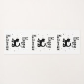 Black Happy Halloween horror spooky Yogamat (Achterkant (horizontaal))