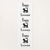 Black Happy Halloween horror spooky Yogamat (Achterkant)