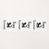 Black Happy Halloween horror spooky Yogamat (Voorkant (horizontaal))