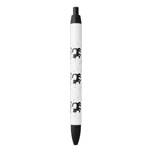 Black Happy Halloween horror spooky Zwarte Inkt Pen (Voorkant Verticaal)