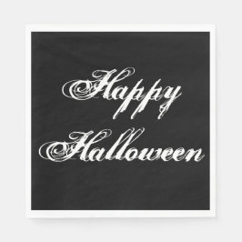 Black Happy Halloween Papier servet