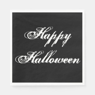 Black Happy Halloween Papier servet