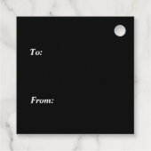 Black Happy Halloween Pumpkins Bedankjes Labels (Achterkant)