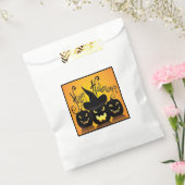 Black Happy Halloween Pumpkins Bedankzakje (Gezegeld)
