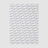 Black Happy Holidays Wordart Pattern On White Tissuepapier (Voorkant)