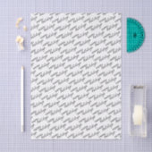 Black Happy Holidays Wordart Pattern On White Tissuepapier (Craft)