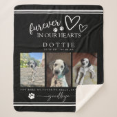 Black Hardest Goodbye Photo Dog Memorial Sherpa Deken (Voorkant)