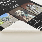 Black Hardest Goodbye Photo Dog Memorial Sherpa Deken (3/4)