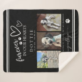 Black Hardest Goodbye Photo Dog Memorial Sherpa Deken (Voorkant (horizontaal))