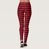 Black Harlequin Diamond Patroon Leggings (Achterkant)