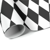 Black Harlequin Diamonds Kerstmis Cadeaupapier (Rol Hoek)
