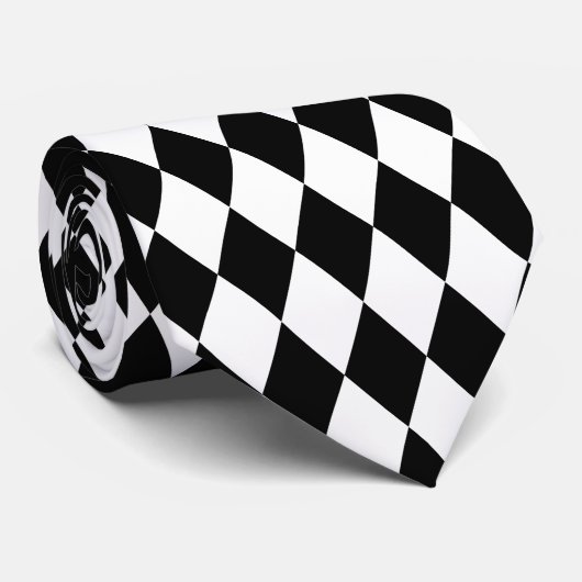 Black Harlequin Stropdas (Opgerold)