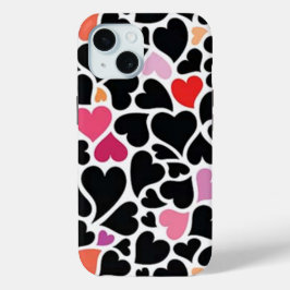 Black Harts iPhone 15 Hoesje