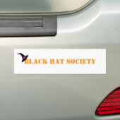 Black Hat Society Halloween Bumpersticker (Op auto)