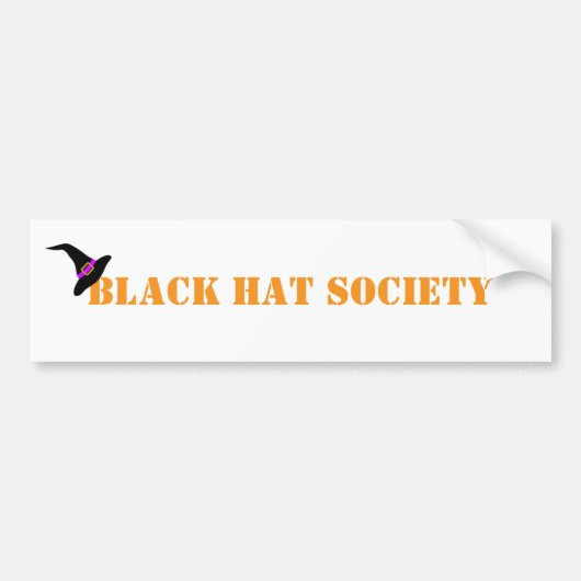 Black Hat Society Halloween Bumpersticker (Voorkant)