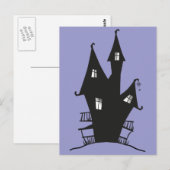 Black Haunted House Briefkaart (Voorkant / Achterkant)