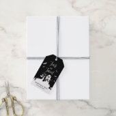 Black Haunted House Trick or treat Halloween Cadeaulabel (Met Touw)