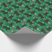 Black Havanese kerstmis Cadeaupapier (Hoek)