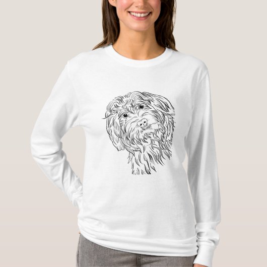 Black Havanese volgroeid T-shirt (Voorkant)