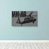 Black Hawk Canvas Afdruk (Insitu (Houten vloer))