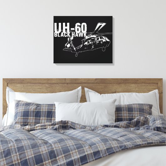 Black Hawk Canvas Afdruk (Insitu (Slaapkamer))