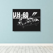 Black Hawk Canvas Afdruk (Insitu (Houten vloer))