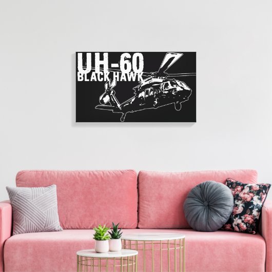 Black Hawk Canvas Afdruk (Insitu (Woonkamer))