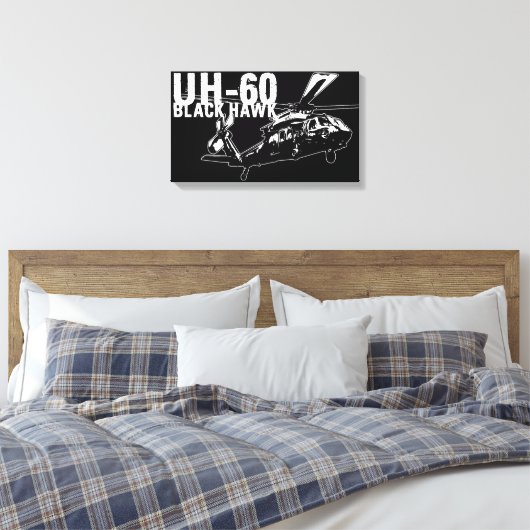 Black Hawk Canvas Afdruk (Insitu (Slaapkamer))