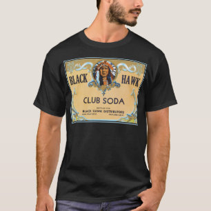 Black Hawk Club Soda  Label T-shirt