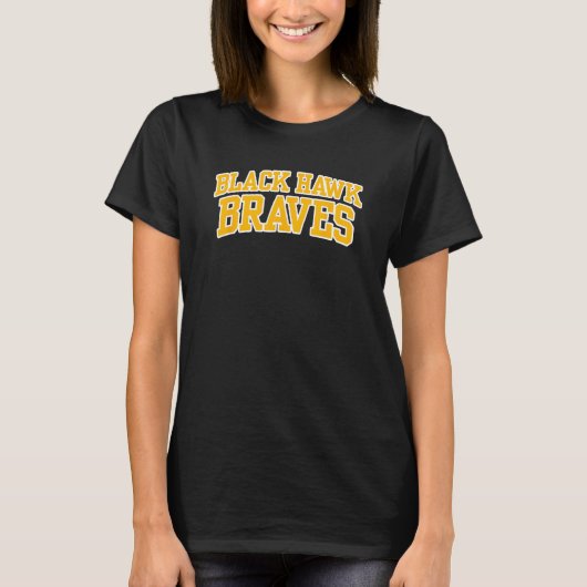 Black Hawk College Quad Cities Braves 01 T-shirt (Voorkant)