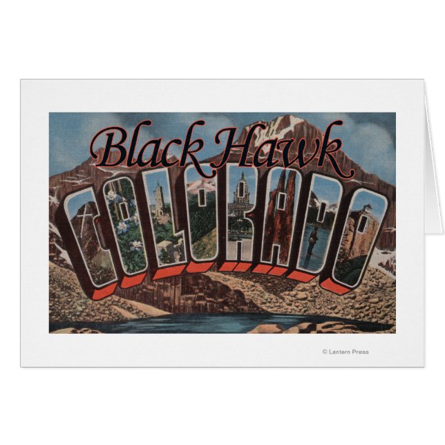 Black Hawk, Colorado - grote lettertjes (Voorkant Horizontaal)