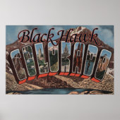 Black Hawk, Colorado - grote lettertjes Poster (Voorkant)