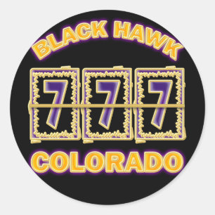 BLACK HAWK COLORADO RONDE STICKER