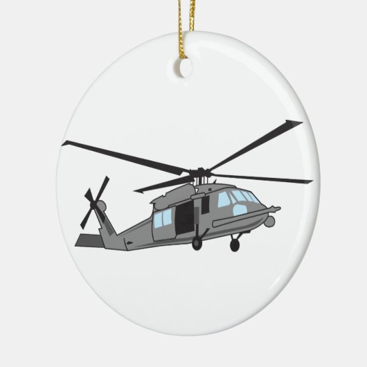 Black Hawk Helikopter Keramisch Ornament (Links)