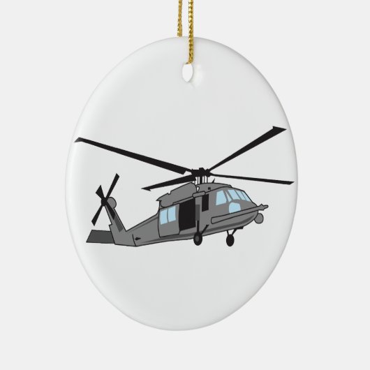 Black Hawk Helikopter Keramisch Ornament (Rechts)