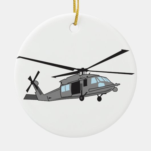 Black Hawk Helikopter Keramisch Ornament (Voorkant)
