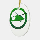 Black Hawk Keramisch Ornament (Links)