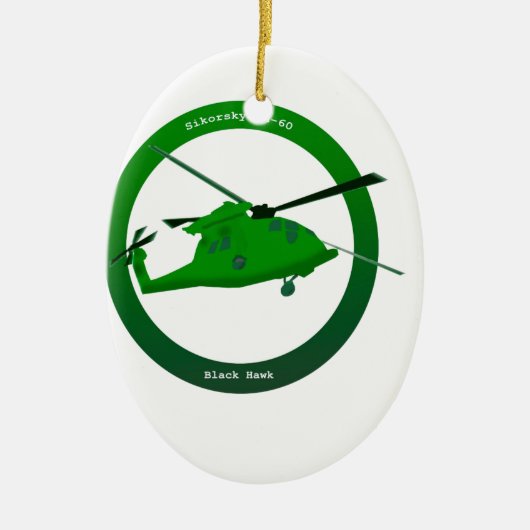 Black Hawk Keramisch Ornament (Voorkant)