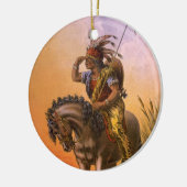Black Hawk Native American Indian Keramisch Ornament (Links)