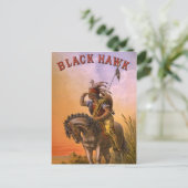 Black Hawk Native Indiaanse Briefkaart (Staand voorkant)