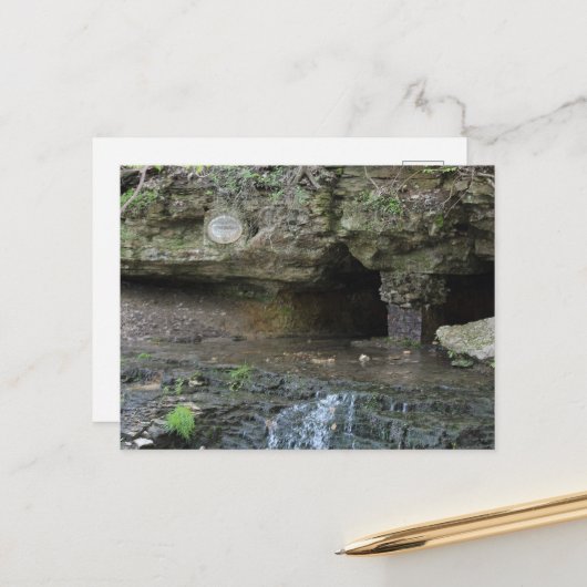 Black Hawk Springs Burlington, Iowa Briefkaart (Voorkant / Achterkant in situ)