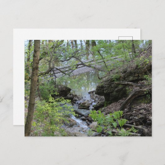 Black Hawk Springs in Burlington, IA Down the Hill Briefkaart (Voorkant / Achterkant)