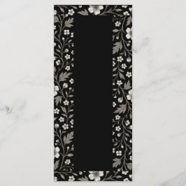 Black Hawthorn Floral Boundary Design Menu