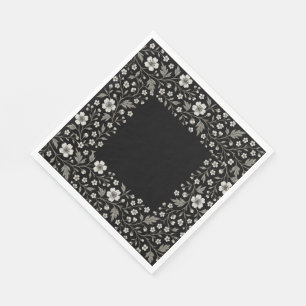 Black Hawthorn Floral Boundary Design Servet
