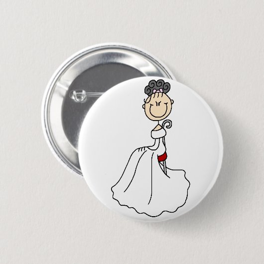 Black Hazard Bride Button (Voorkant /achterkant)