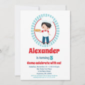 Black Hazard Pizza Party Birthday Kaart (Voorkant)