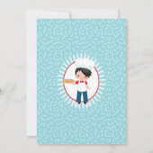 Black Hazard Pizza Party Birthday Kaart (Achterkant)