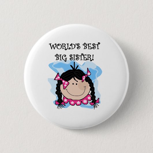 Black Hazard World's Best Big Sister Ronde Button 5,7 Cm (Voorkant)