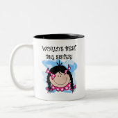 Black Hazard World's Best Big Sister Tweekleurige Koffiemok (Links)